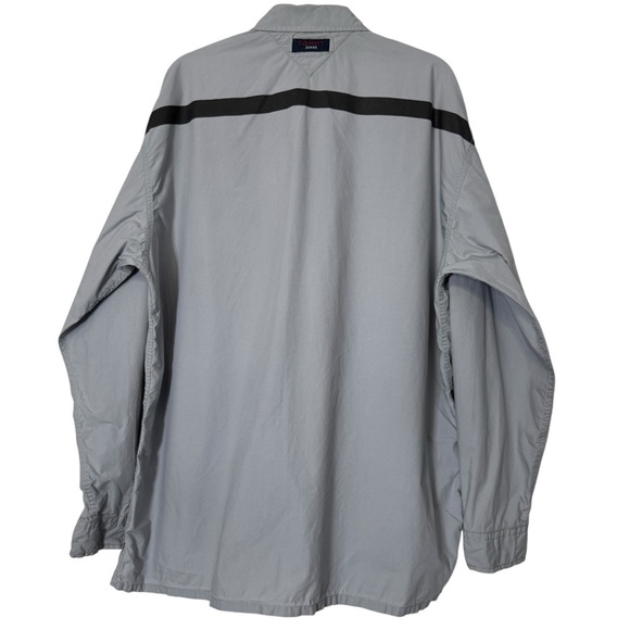 Tommy Jeans Gray Button Shirt Jacket Men’s XL Spellout Macau - Picture 2 of 6